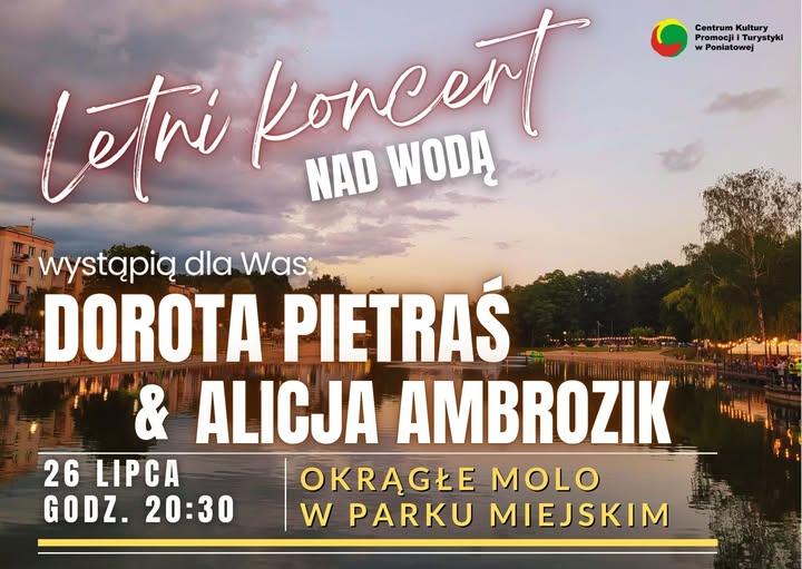 Plakat Letni Koncert nad Wodą w Poniatowej