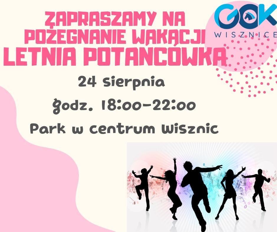 Plakat Pożegnanie Wakacji – Letnia Potancówka w Wisznicach