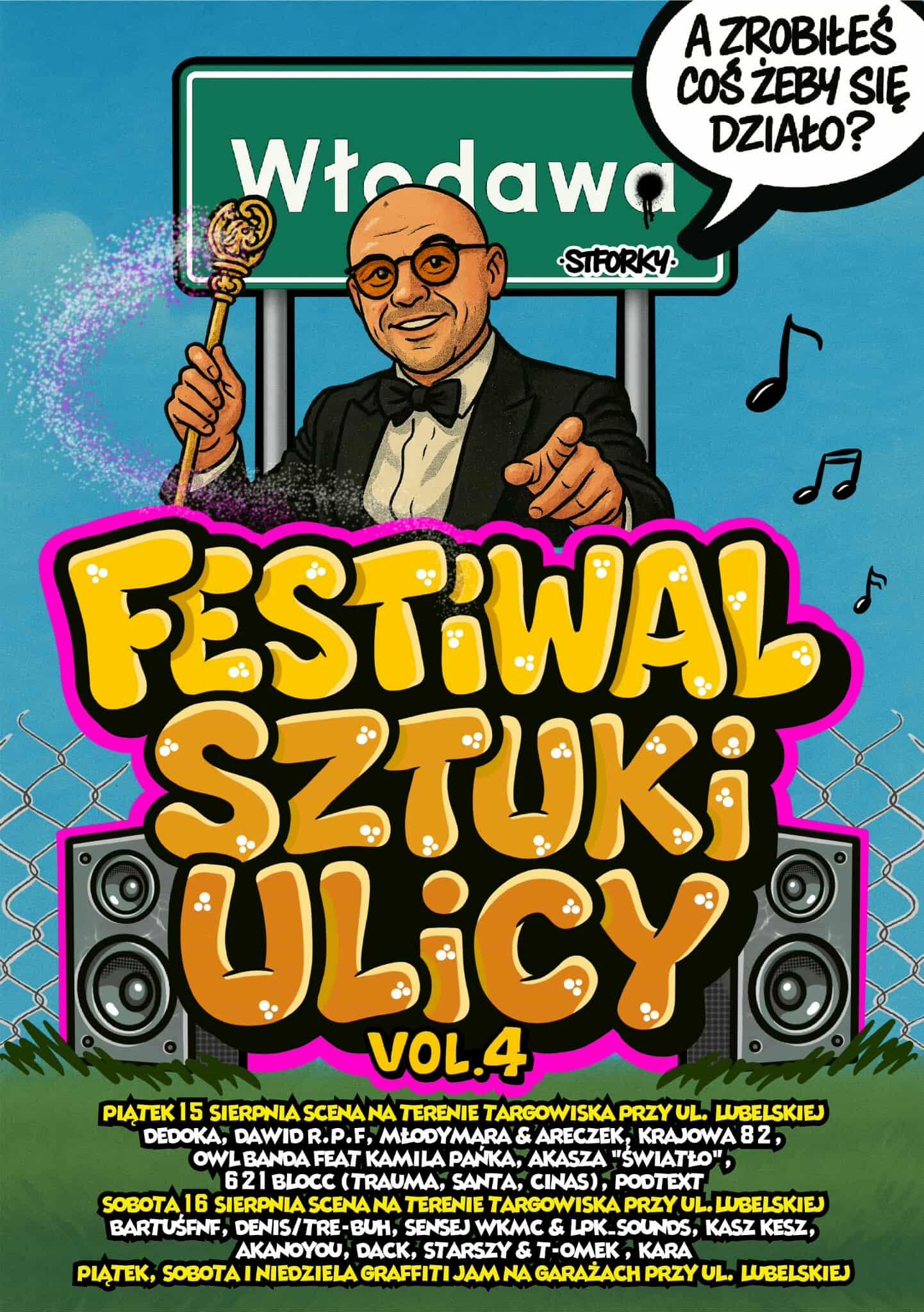 Plakat Festiwal Sztuki Ulicy vol. 4 we Włodawie