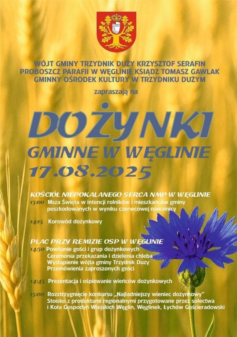 Plakat Dożynki Gminy Trzydnik Duży