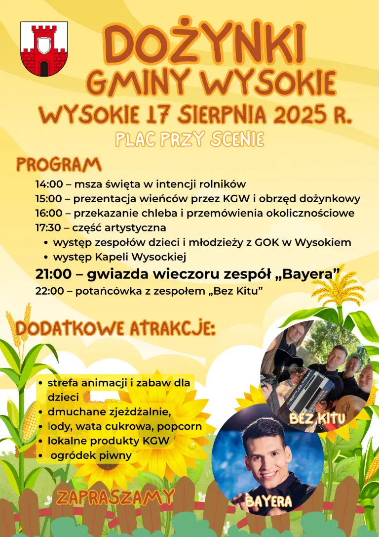 Plakat Dożynki Gminy Wysokie