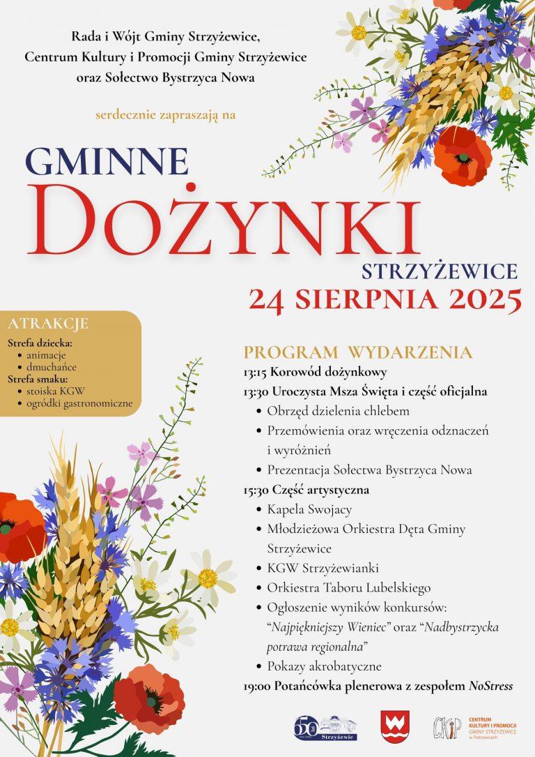 Plakat Dożynki Gminy Strzyżewice