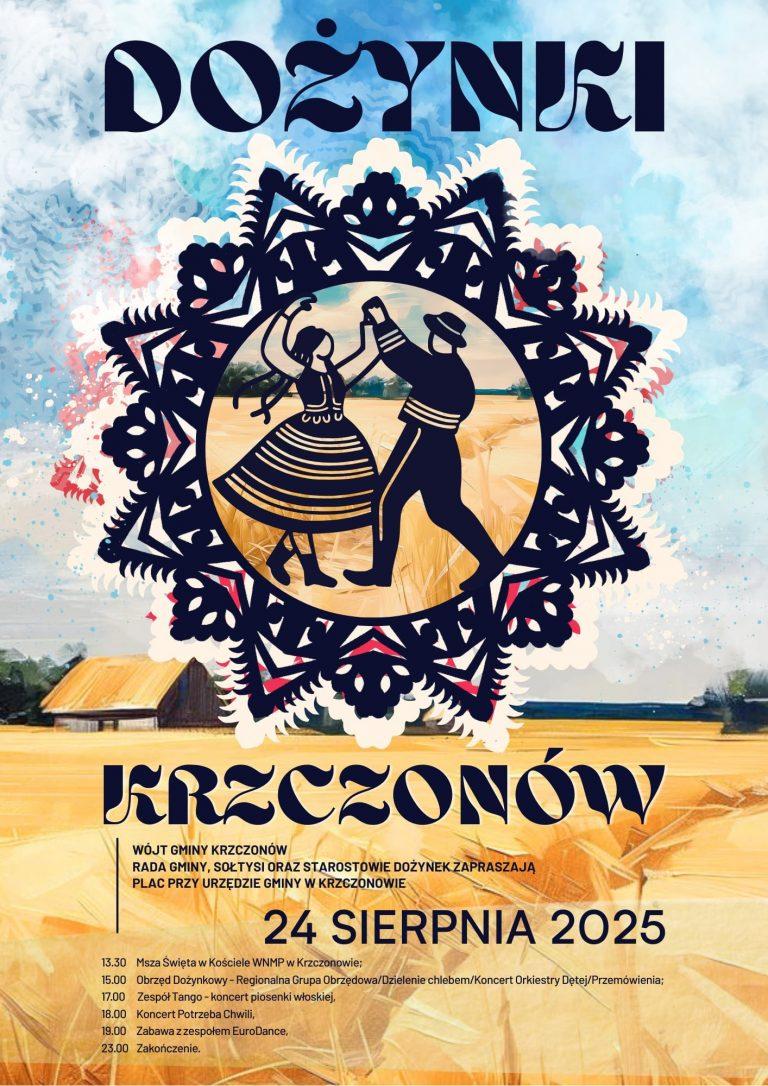 Plakat Dożynki Gminne w Krzczonowie
