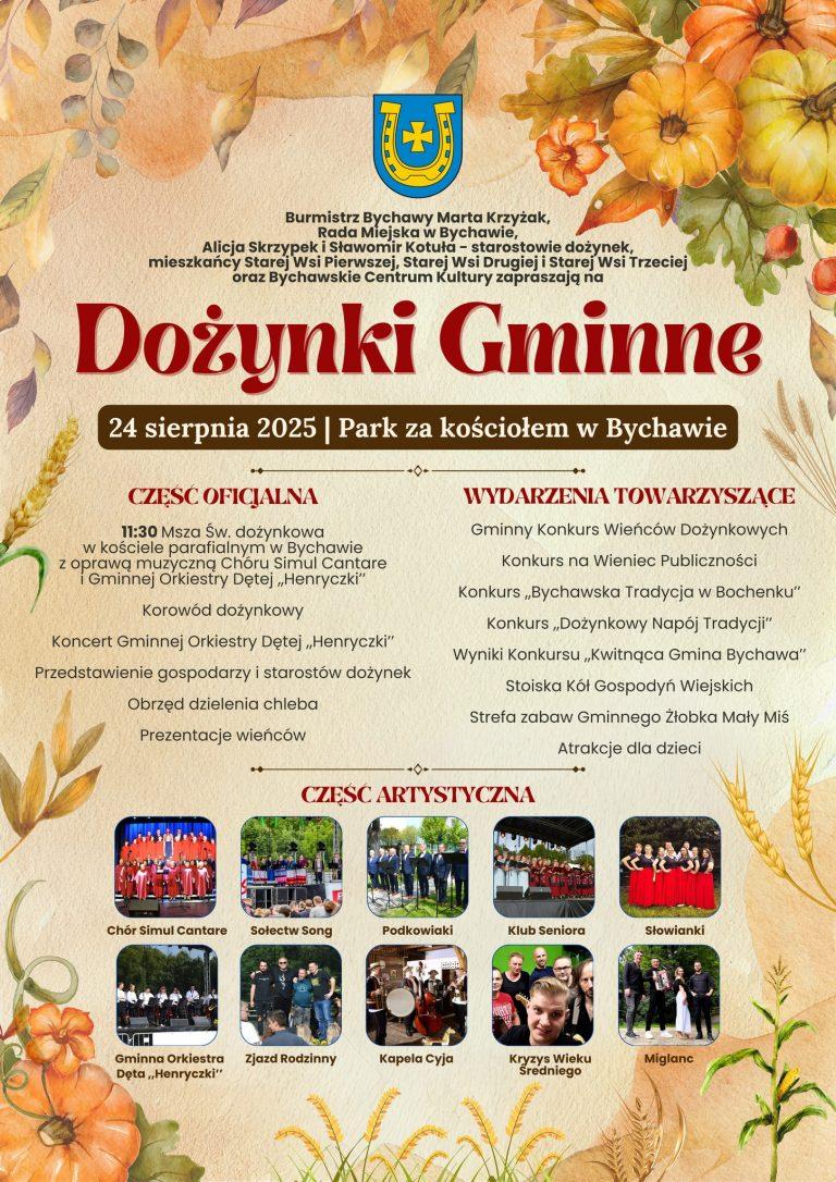 Plakat Dożynki Gminne w Bychawie