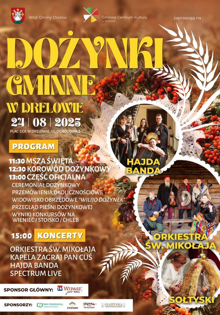 Plakat Dożynki Gminy Drelów