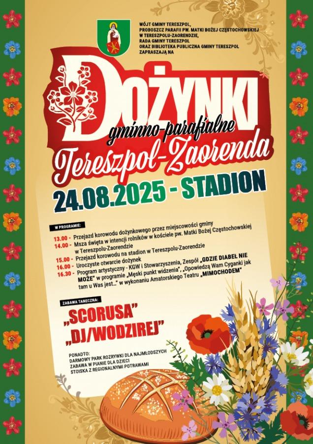 Plakat Dożynki Gminy Tereszpol