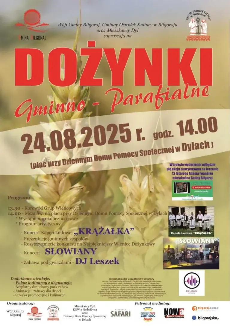 Plakat Dożynki Gminno-Parafialne Biłgoraj