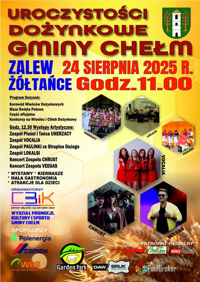 Plakat Dożynki Gminy Chełm