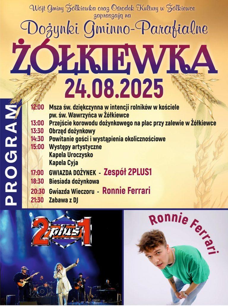 Plakat Dożynki Gminy Żółkiewka