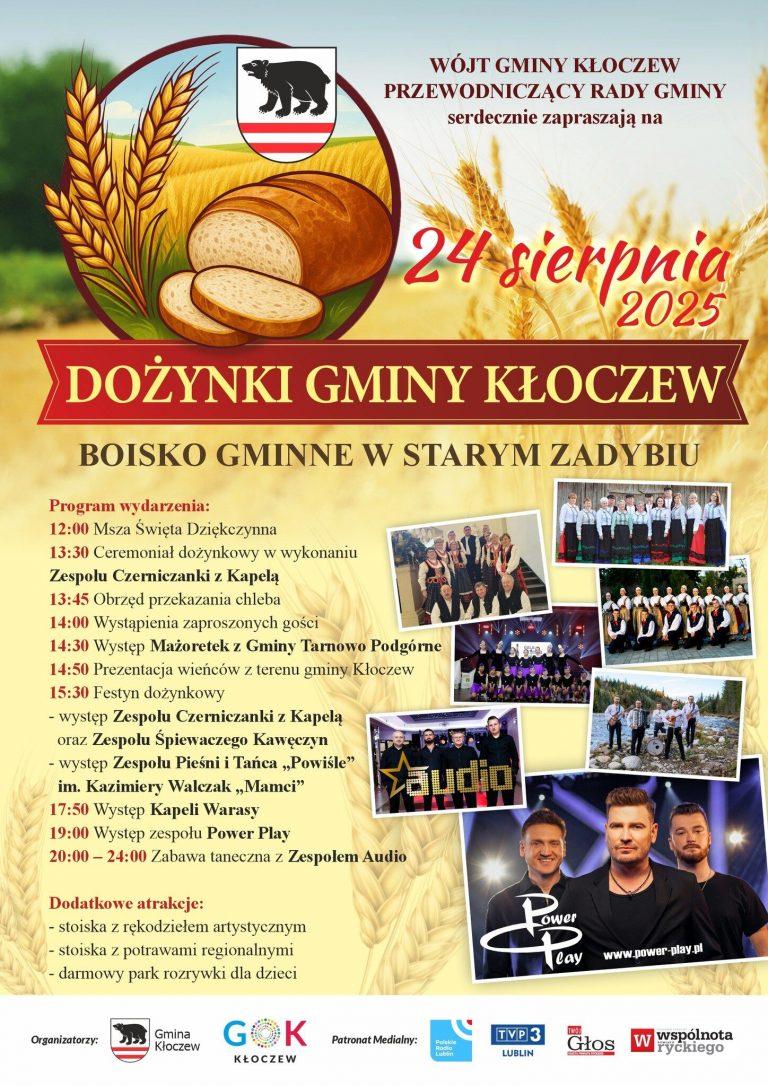 Plakat Dożynki Gminy Kłoczew