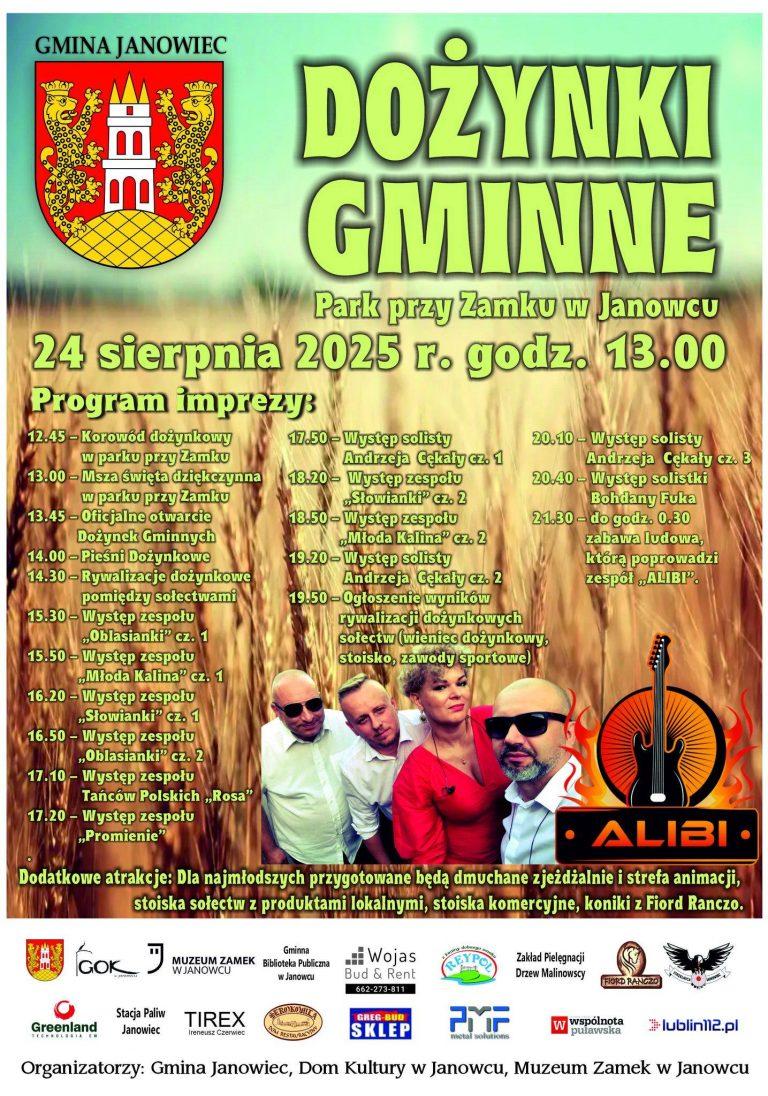 Plakat Dożynki Gminne w Janowcu