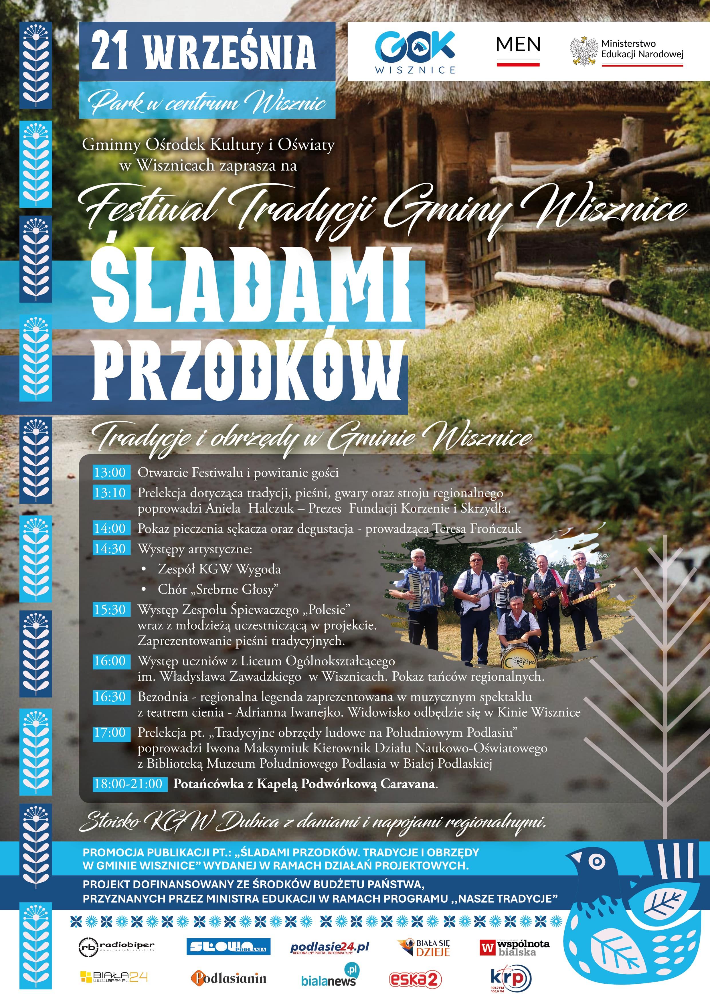 Plakat Śladami przodków. Tradycje i obrzędy w Gminie Wisznice