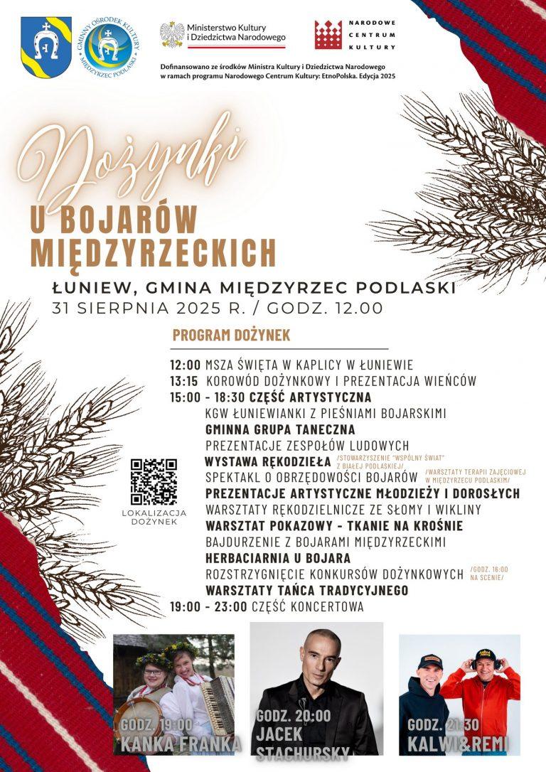 Plakat Dożynki Gminy Międzyrzec Podlaski