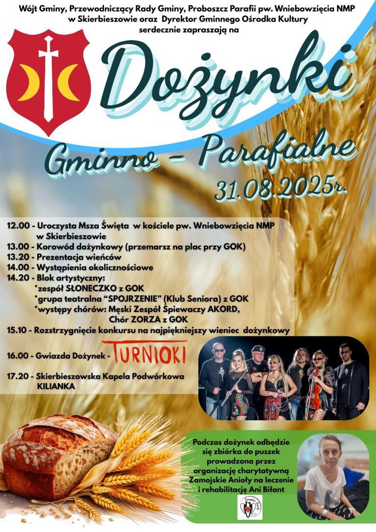 Plakat Dożynki Gminno-Parafialne w Skierbieszowie