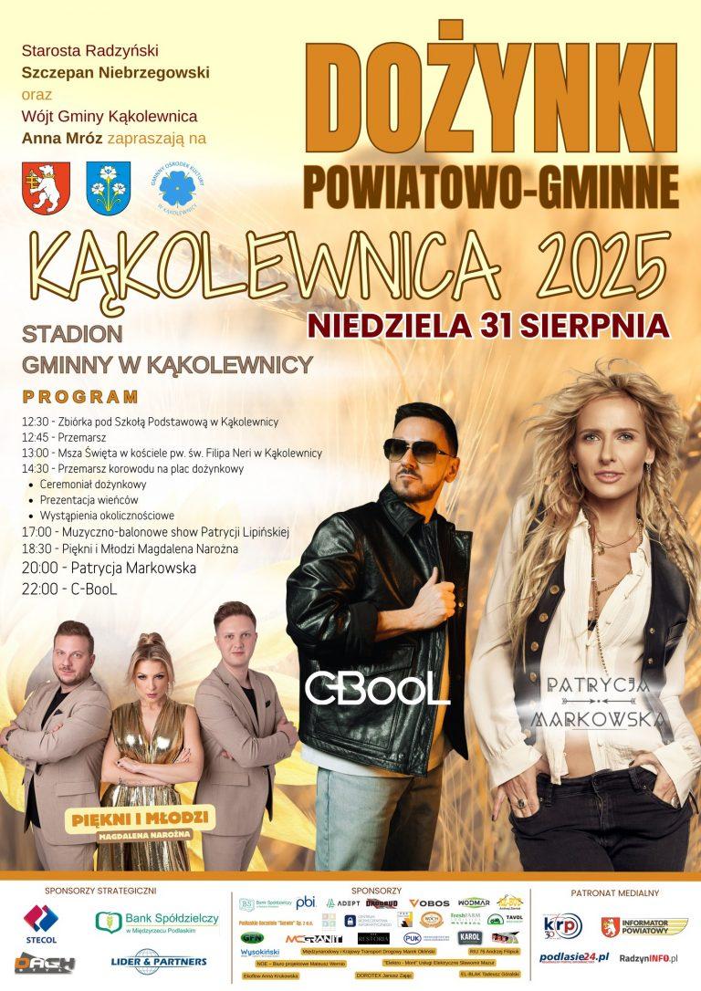 Plakat Dożynki Powiatu Radzyńskiego i Gminy Kąkolewnica