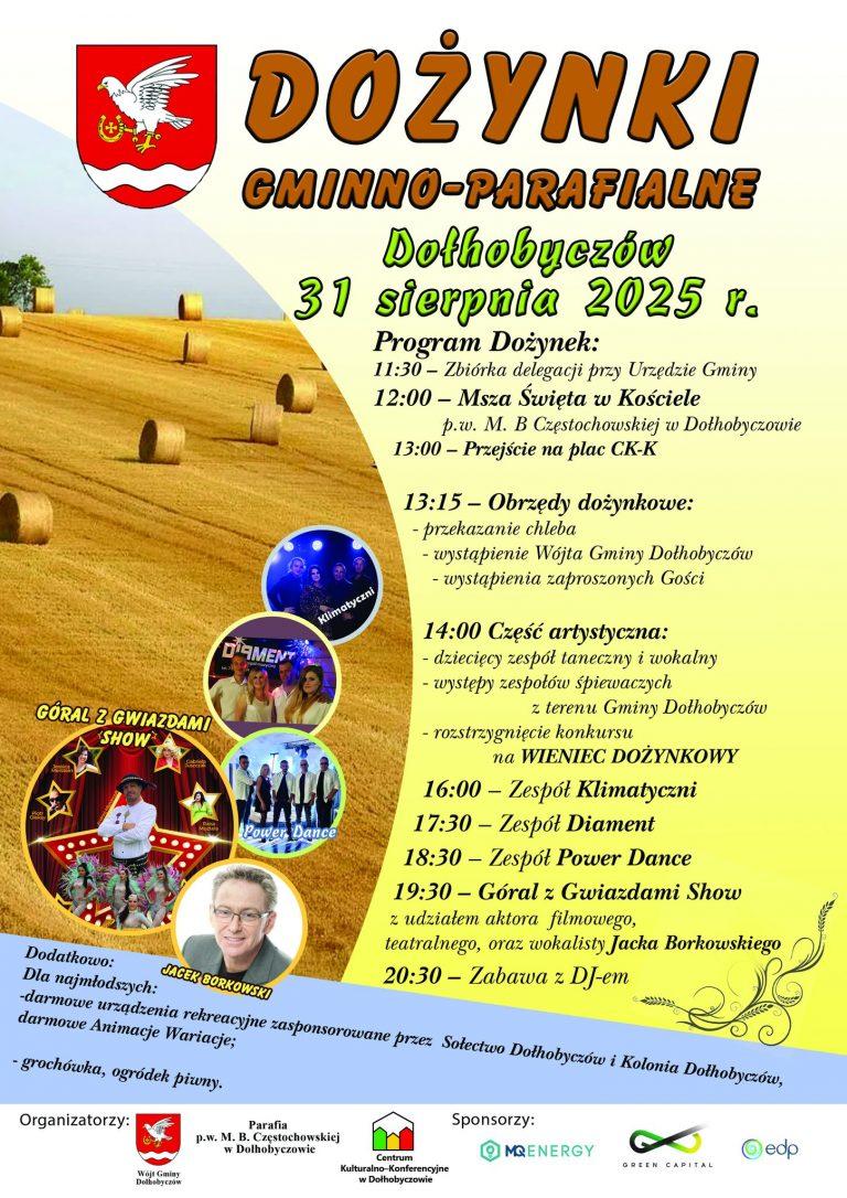 Plakat Dożynki Gminno – Parafialne w Dołhobyczowie