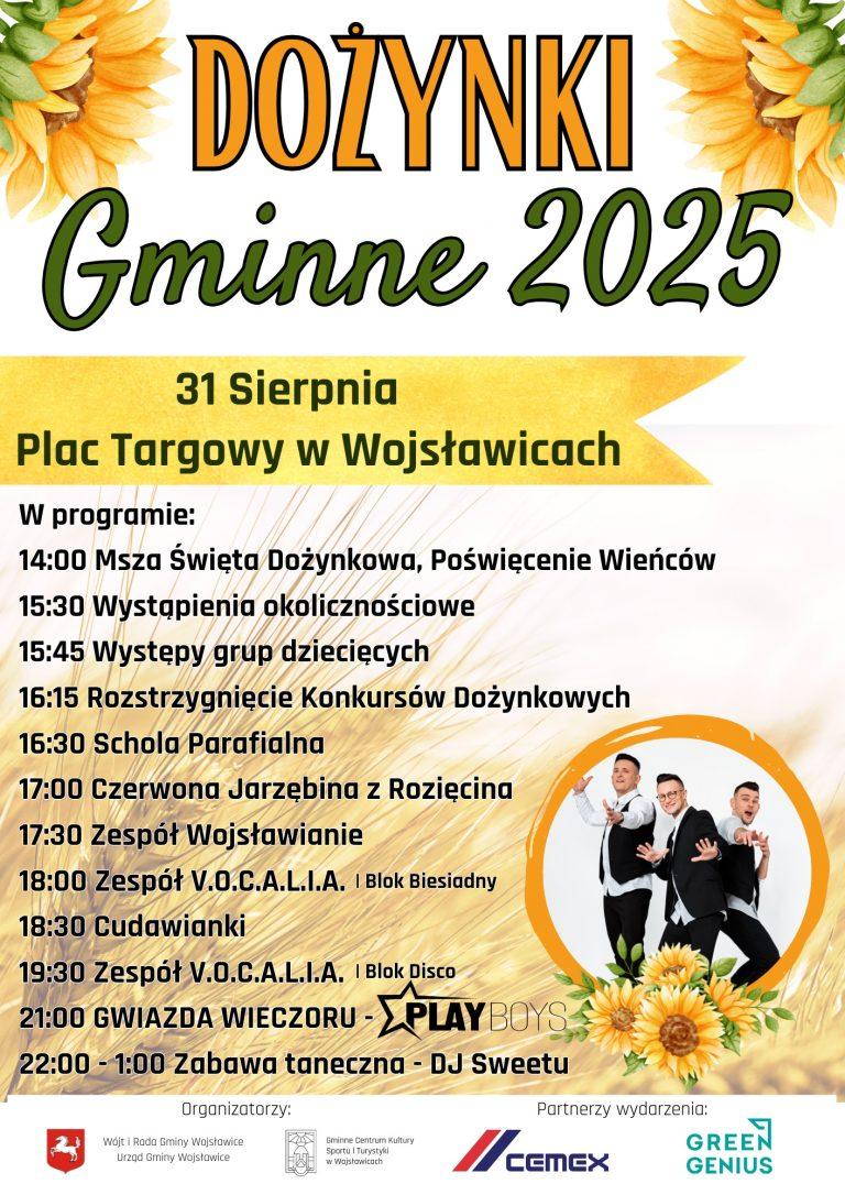 Plakat Dożynki Gminy Wojsławice