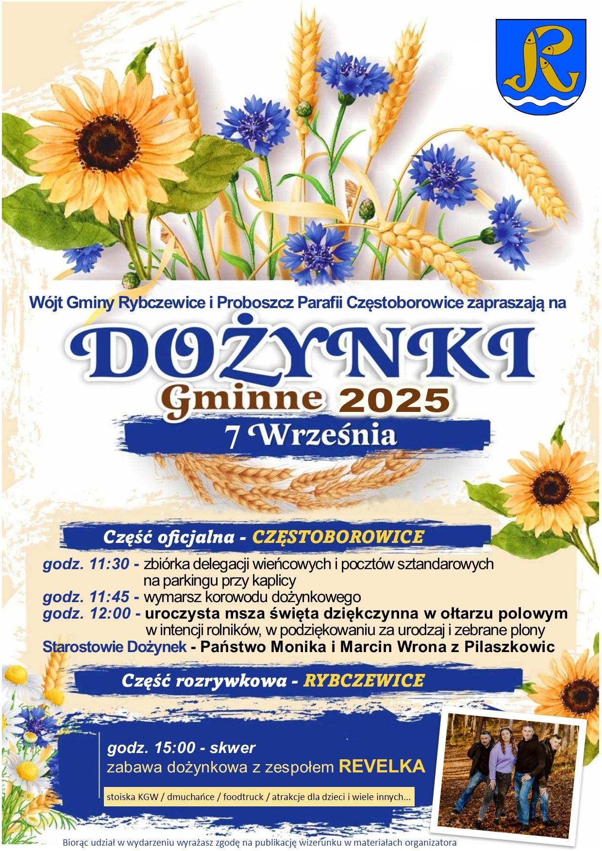 Plakat Dożynki Gminne Rybczewice