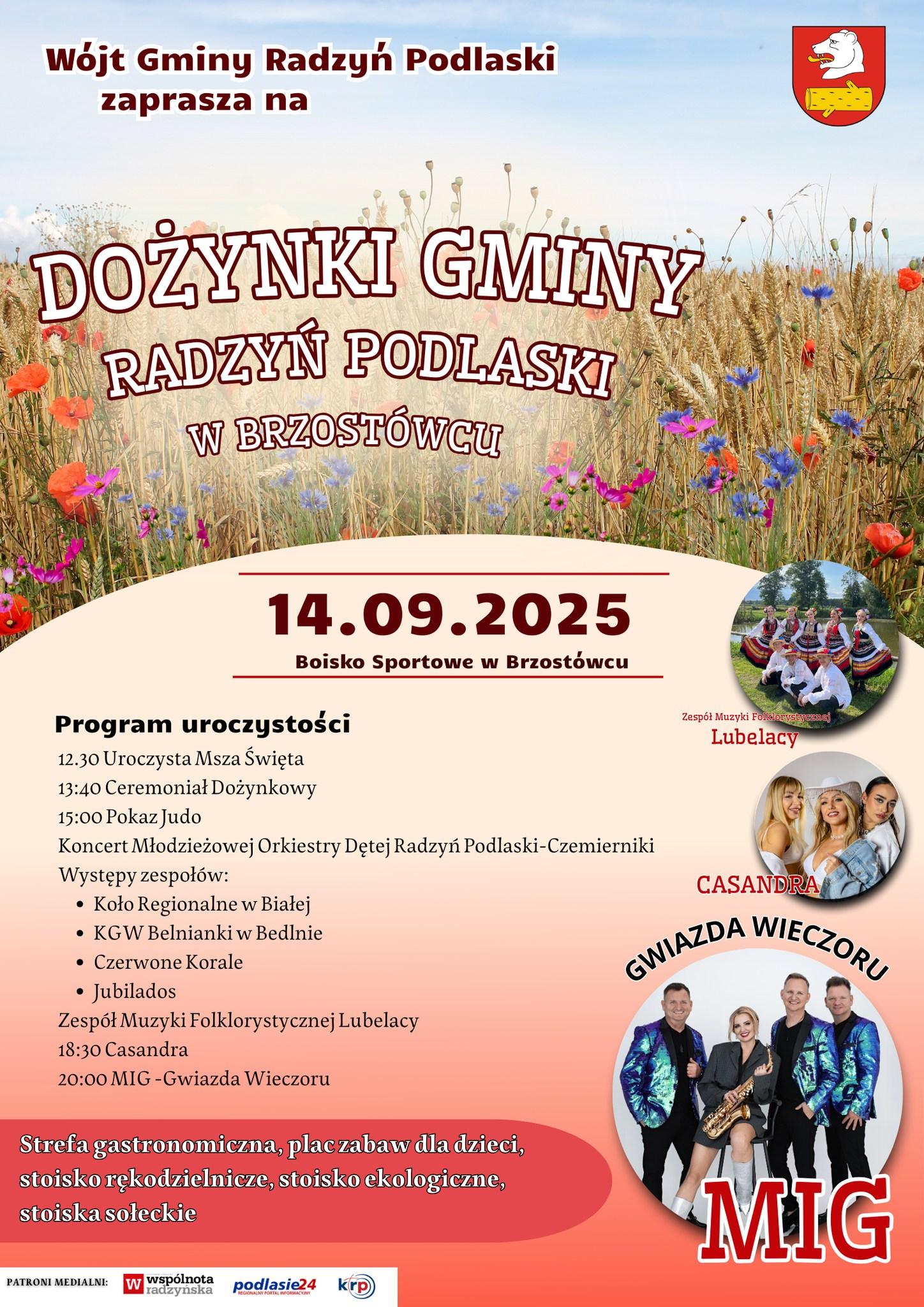 Plakat Dożynki Gminy Radzyń Podlaski