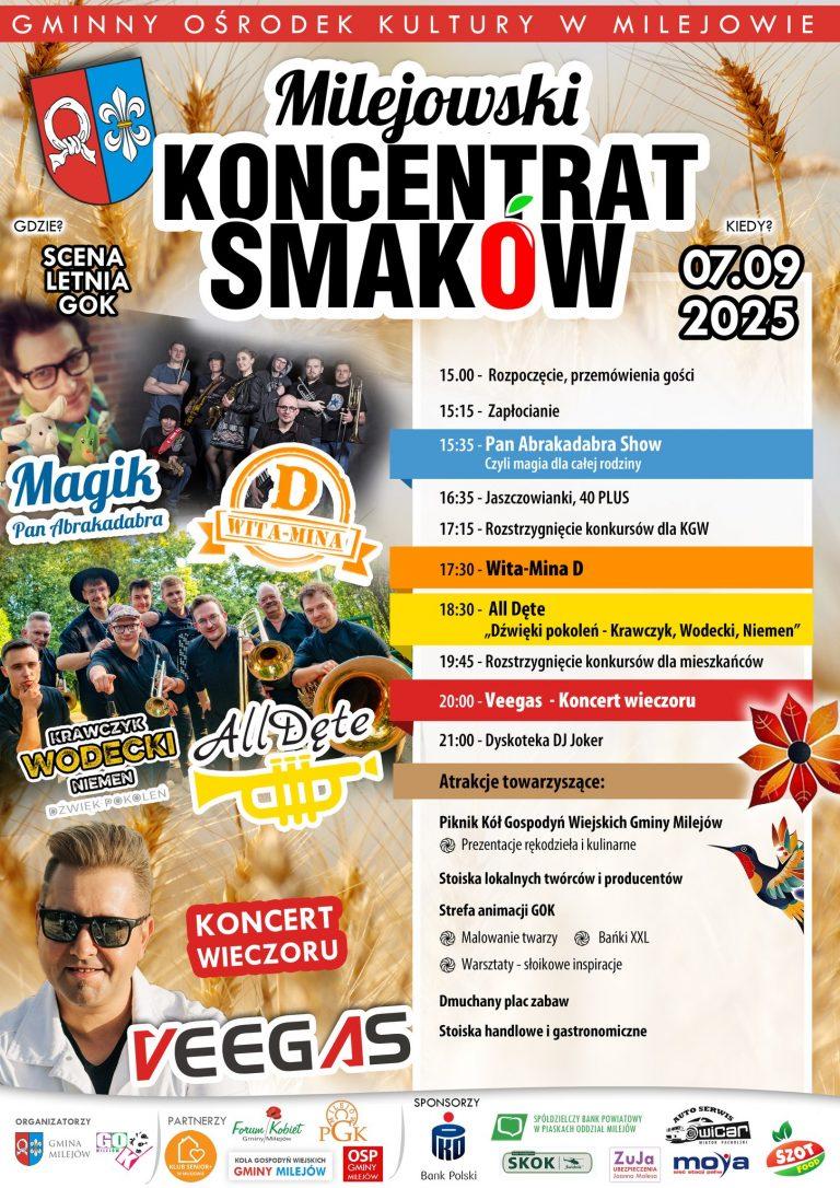Plakat Milejowski Koncentrat Smaków 2025