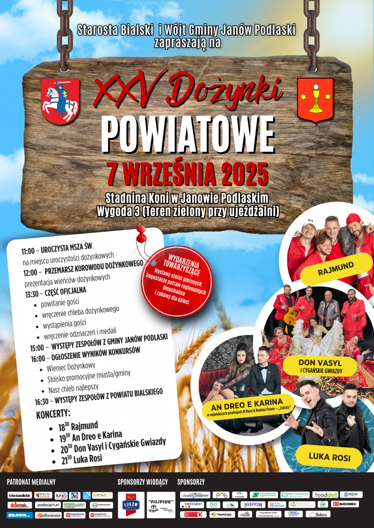Plakat Dożynki Powiatu Bialskiego 2025