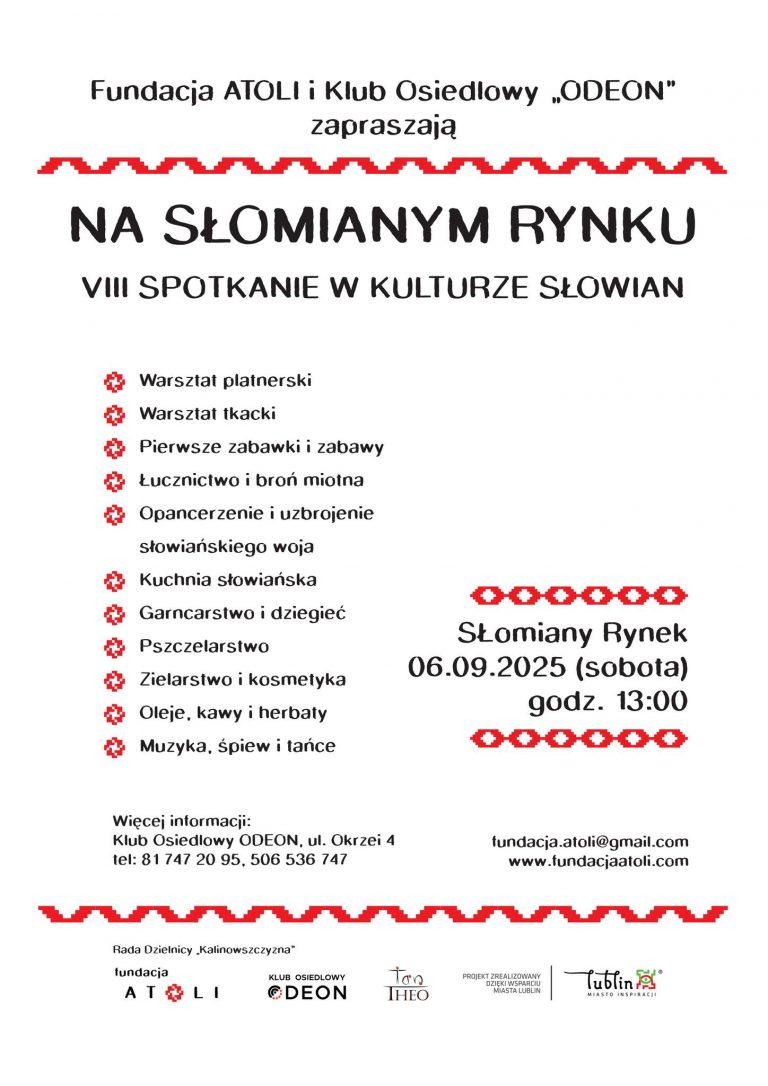 Plakat Na Słomianym Rynku – VIII Spotkanie w Kulturze Słowian