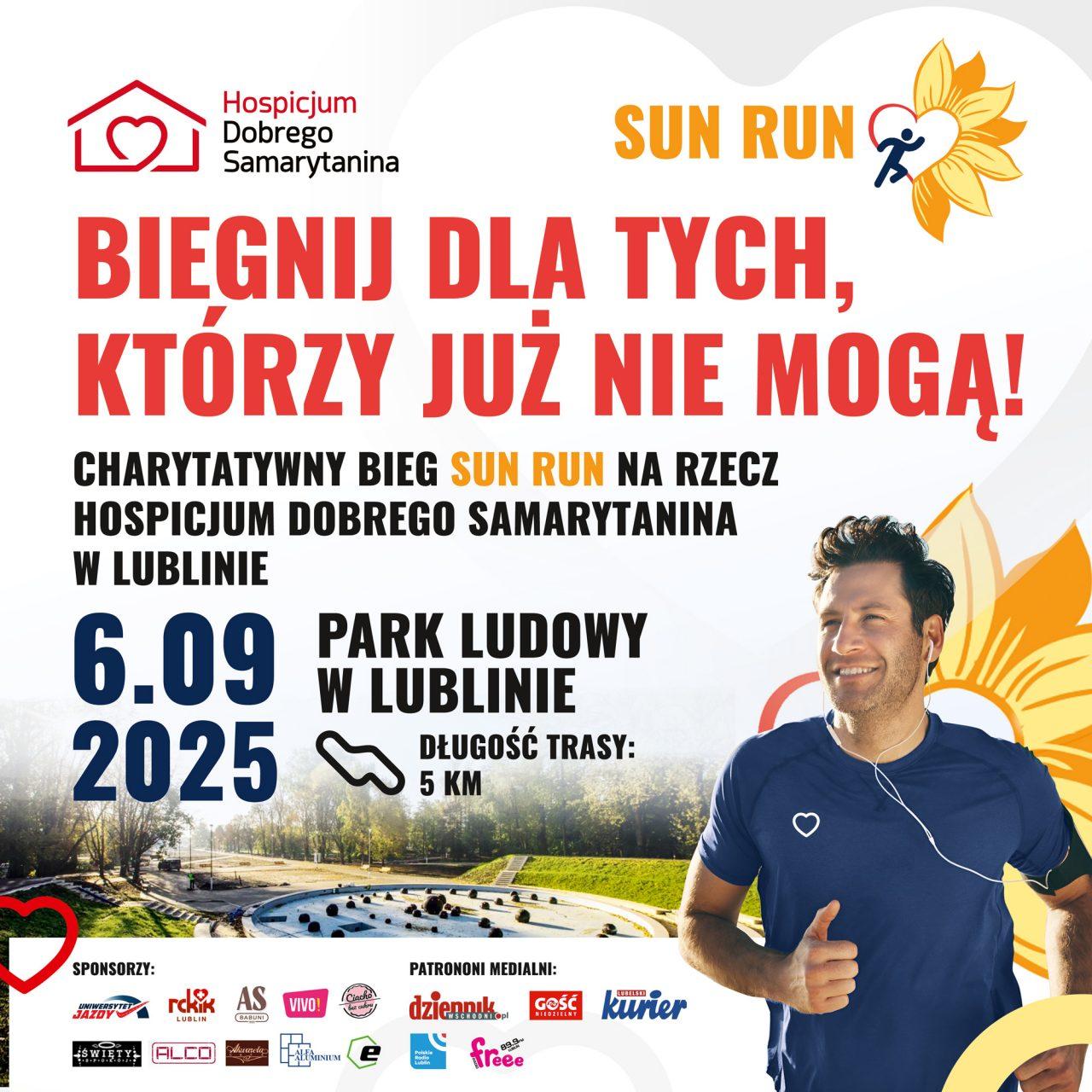 Plakat Bieg Charytatywny na rzecz Hospicjum Dobrego Samarytanina