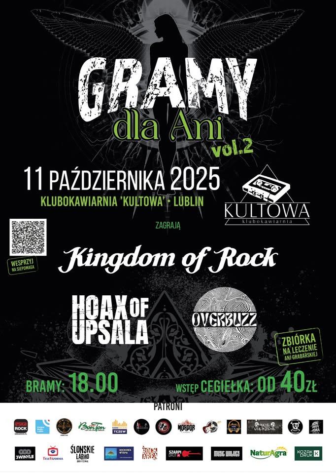 Plakat Gramy dla Ani vol.2 - koncert charytatywny w Kultowej Klubokawiarni Herbowa
