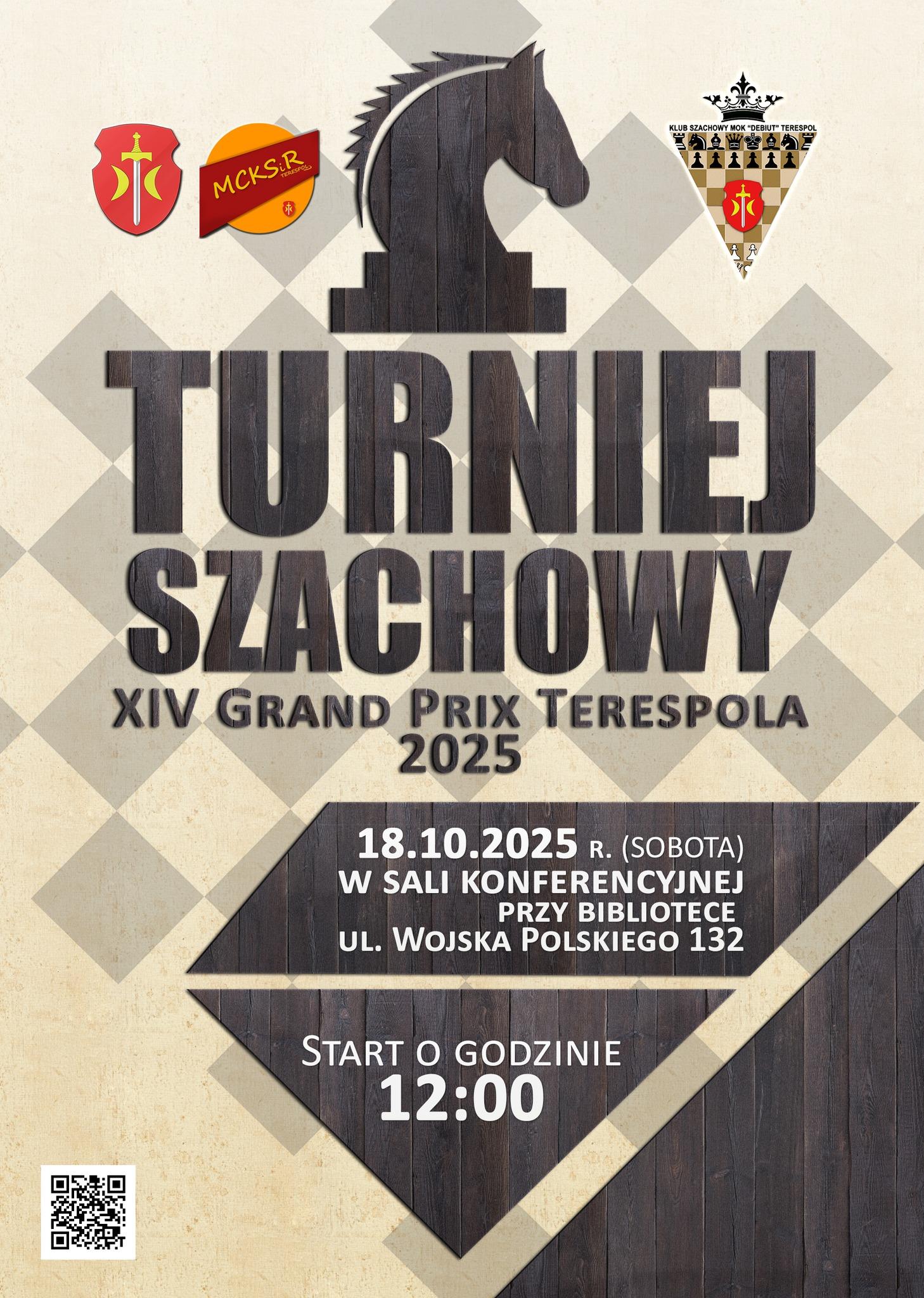 Plakat Szachowe Grand Prix Terespola - 18.10.2025