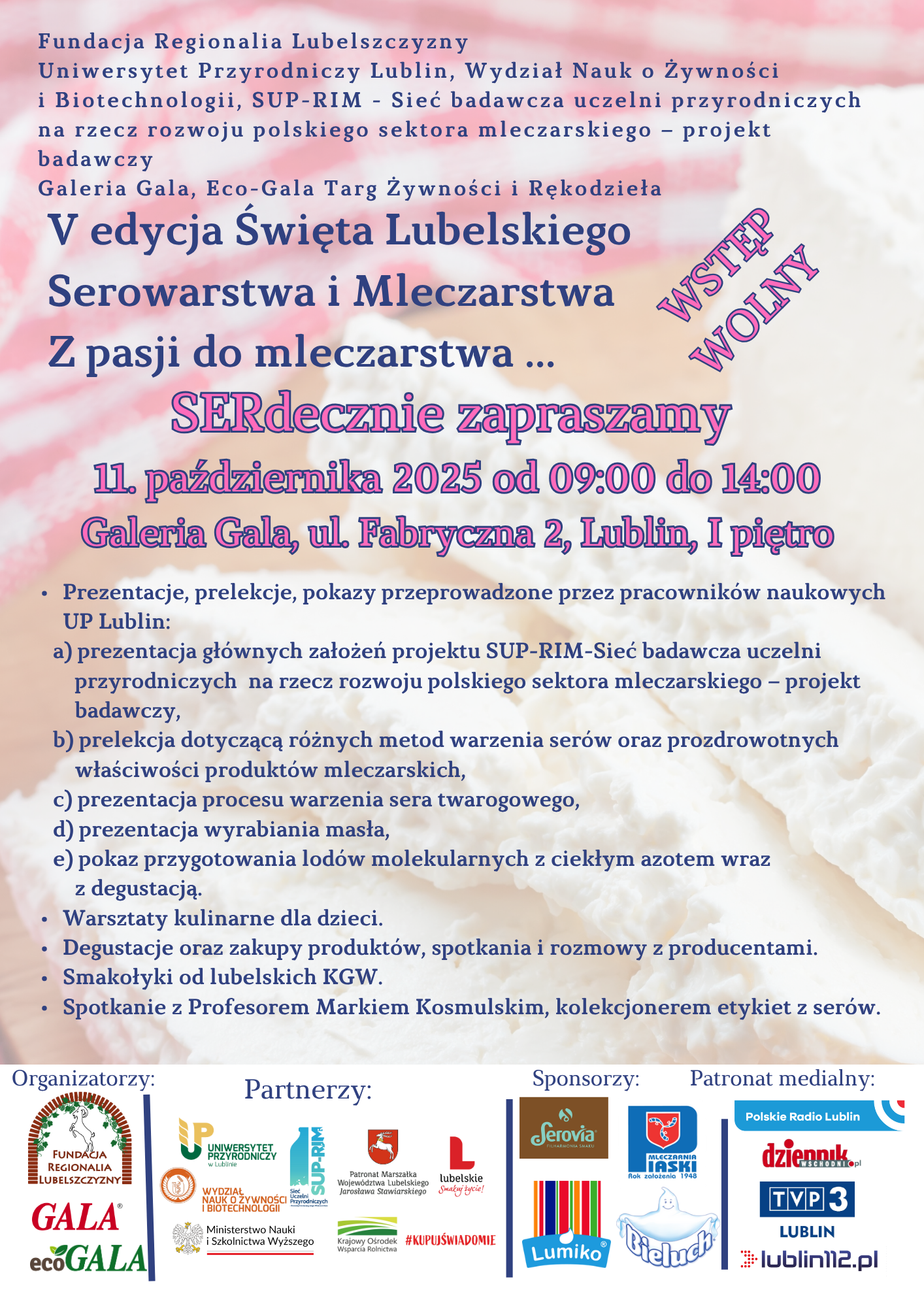 Plakat V Święto Lubelskiego Serowarstwa i Mleczarstwa