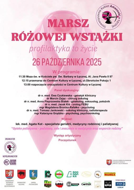 Plakat Marsz Różowej Wstążki