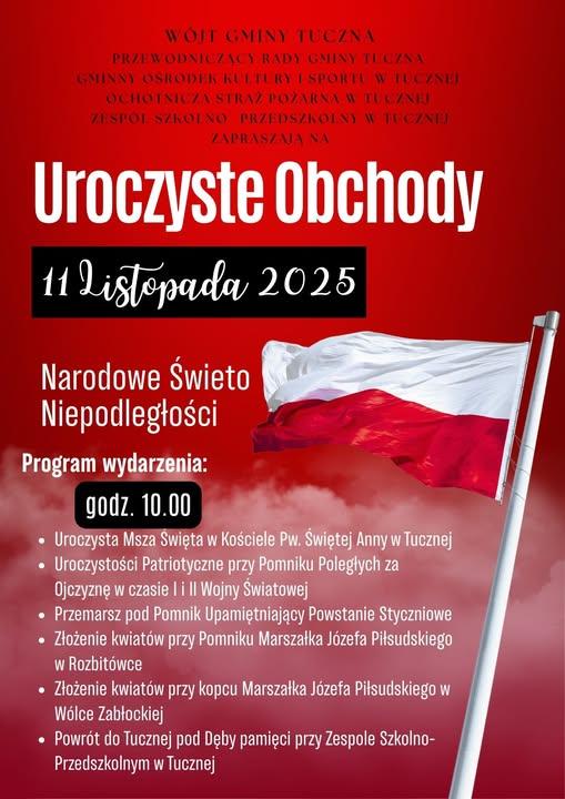Plakat Obchody Święta Niepodległości w Tucznej