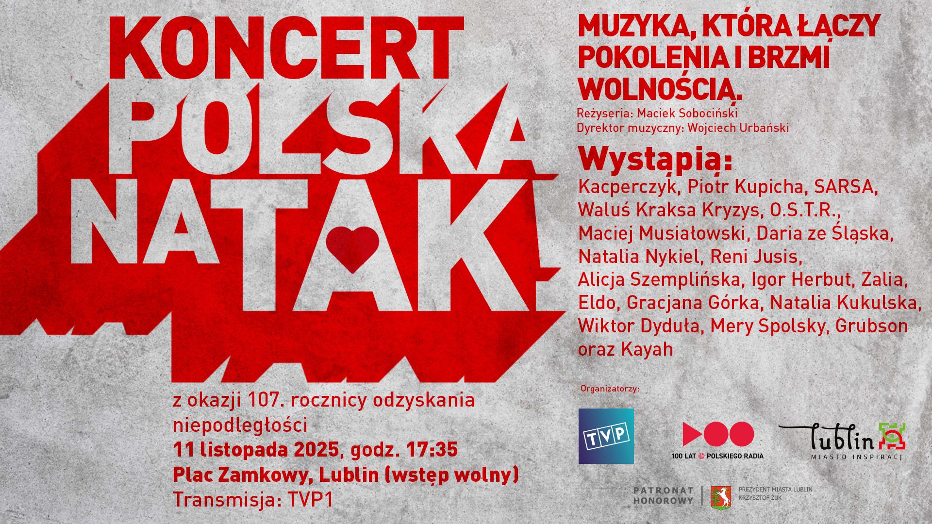 Plakat Koncert Polska na Tak