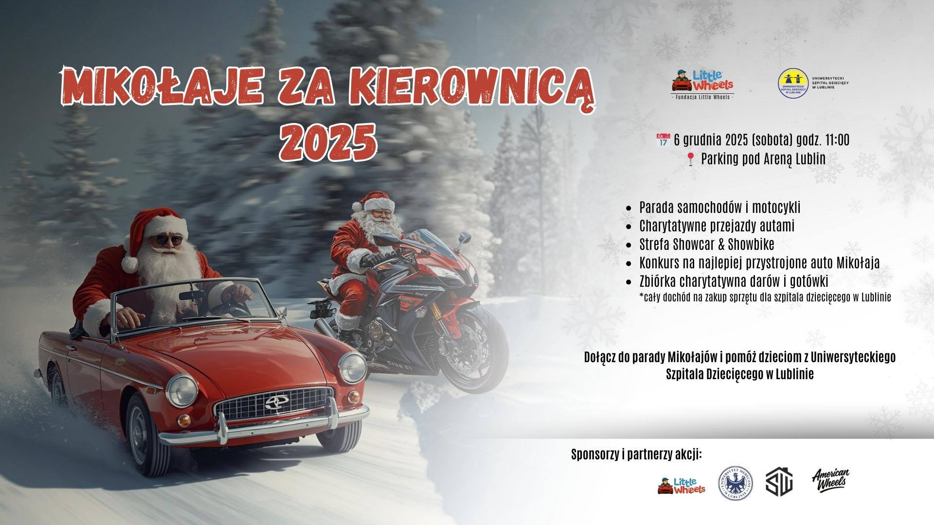 Plakat MIKOŁAJE ZA KIEROWNICĄ 2025