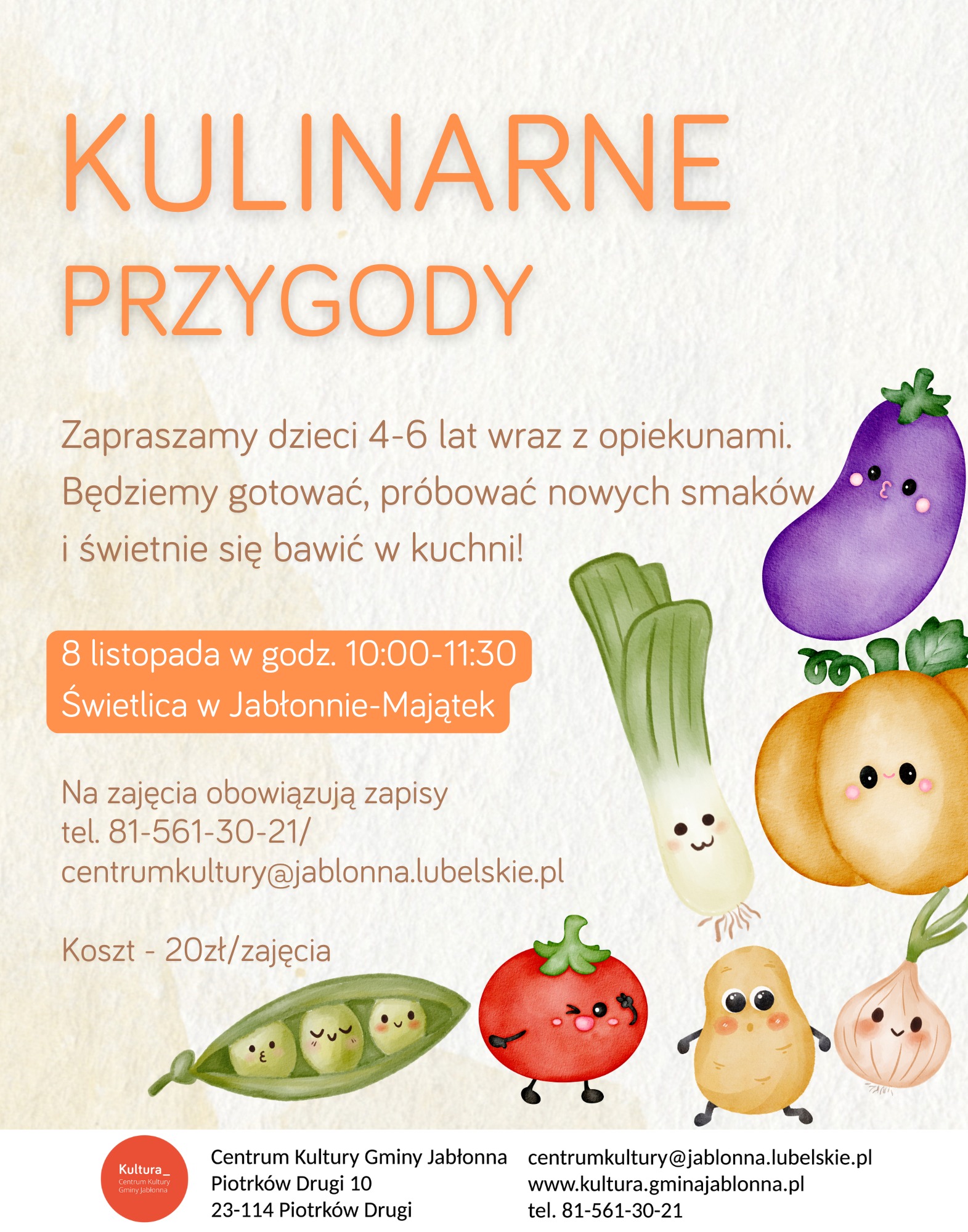 Plakat Kulinarne przygody w Gminie Jabłonna