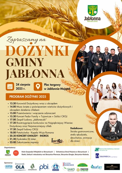 Plakat Dożynki Gminy Jabłonna 2025