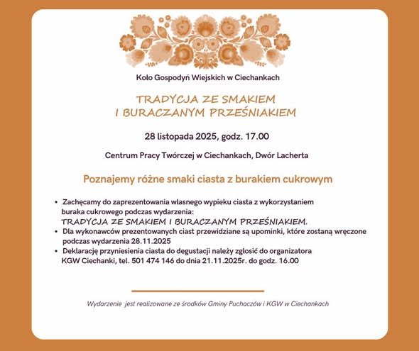 Plakat TRADYCJA ZE SMAKIEM I BURACZANYM PRZEŚNIAKIEM