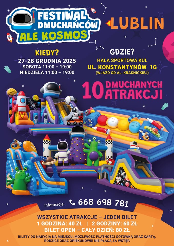 Plakat Festiwal Dmuchańców ALE KOSMOS