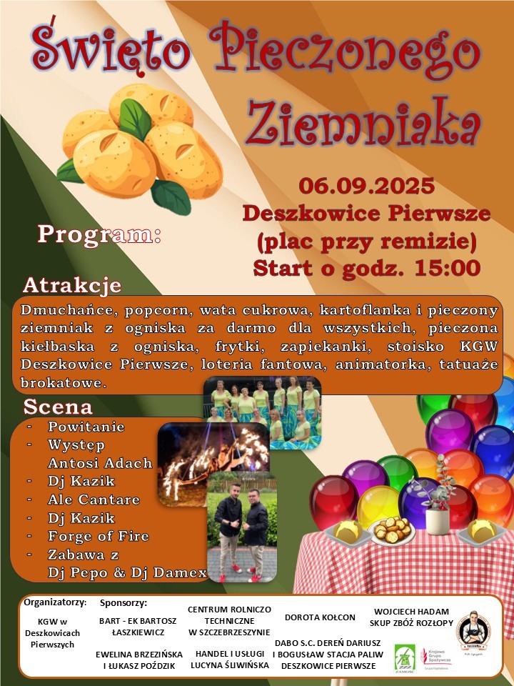 Plakat Święto pieczonego ziemniaka w Gminie Sułów