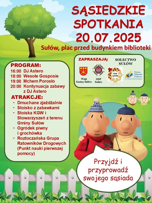 Plakat Spotkania sąsiedzkie w Sułowie