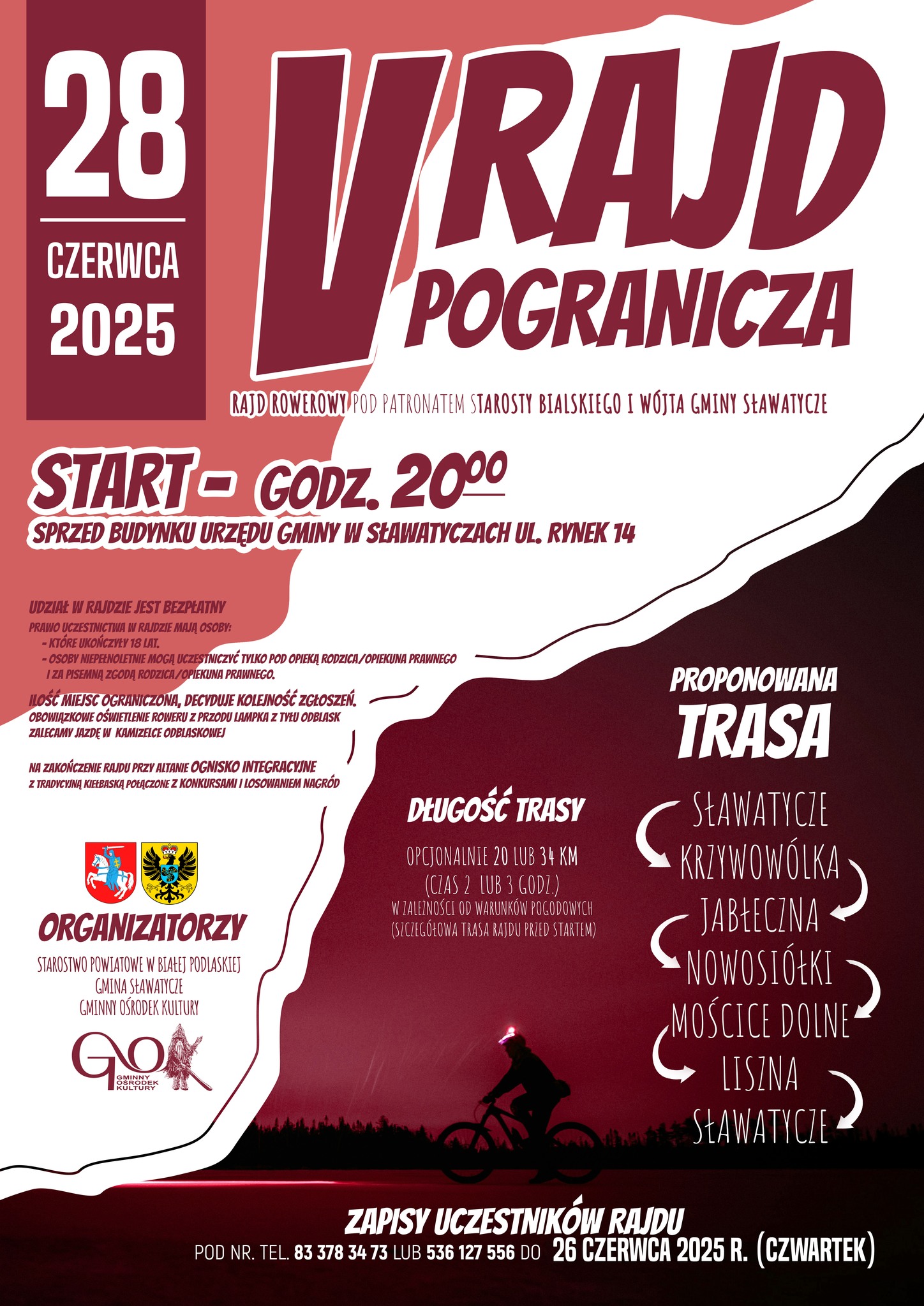 Plakat V Rajd Pogranicza