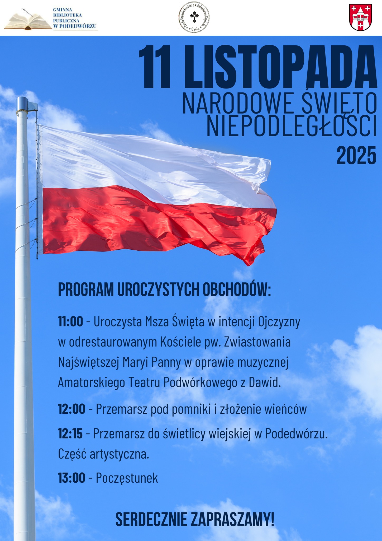 Plakat Obchody Narodowego Święta Niepodległości w Podedwórzu