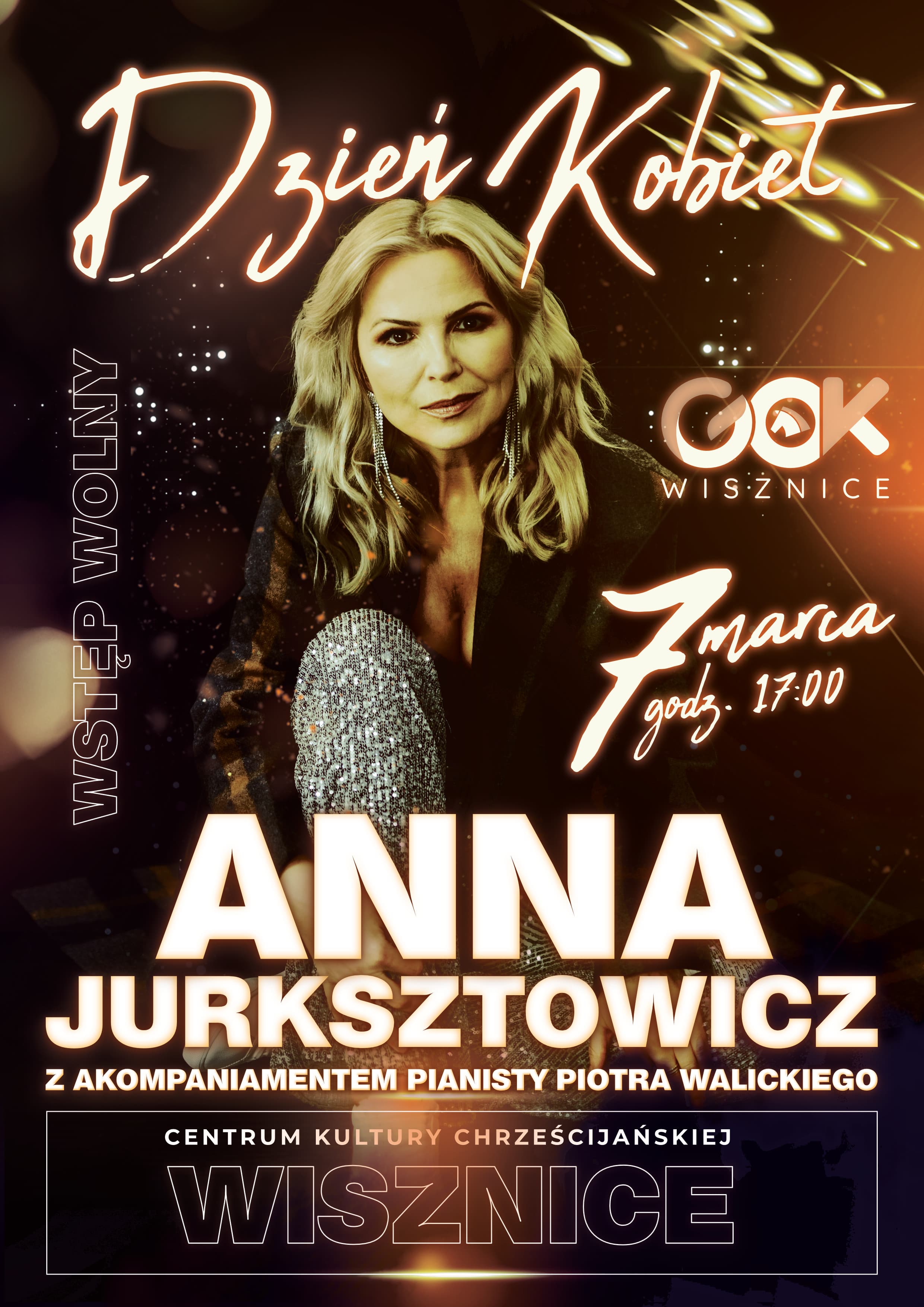 Plakat Koncert Anny Jurksztowicz w Wisznicach