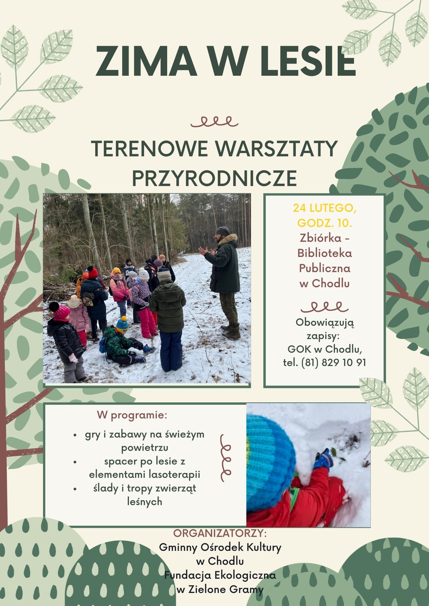 Plakat Ferie z GOK-iem w Chodlu 2026