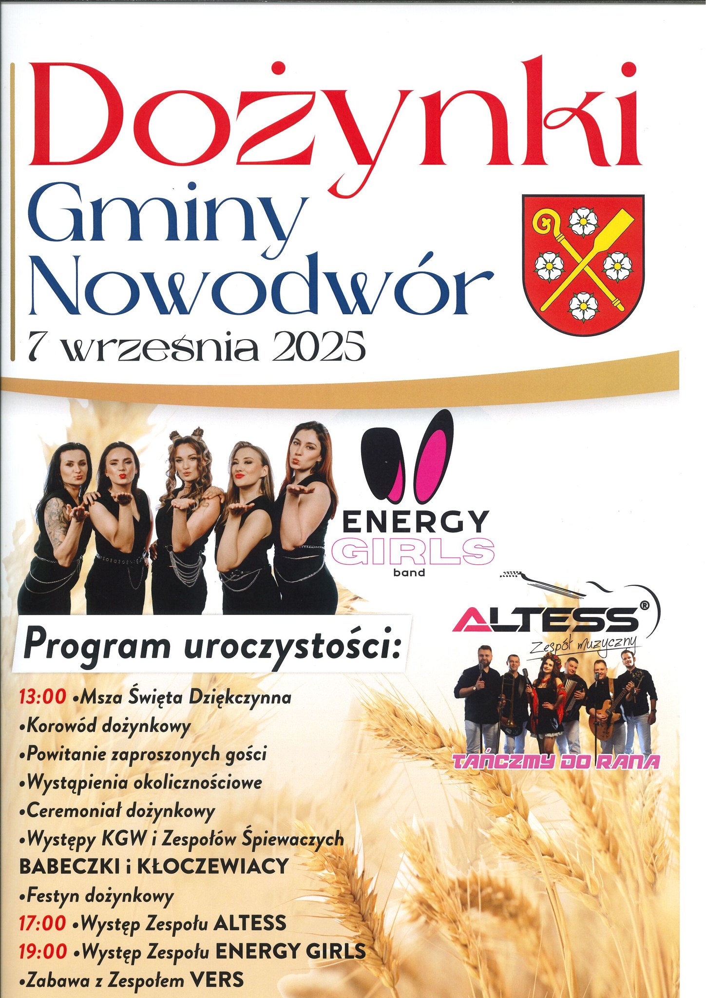 Plakat Dożynki Gminy Nowodwór