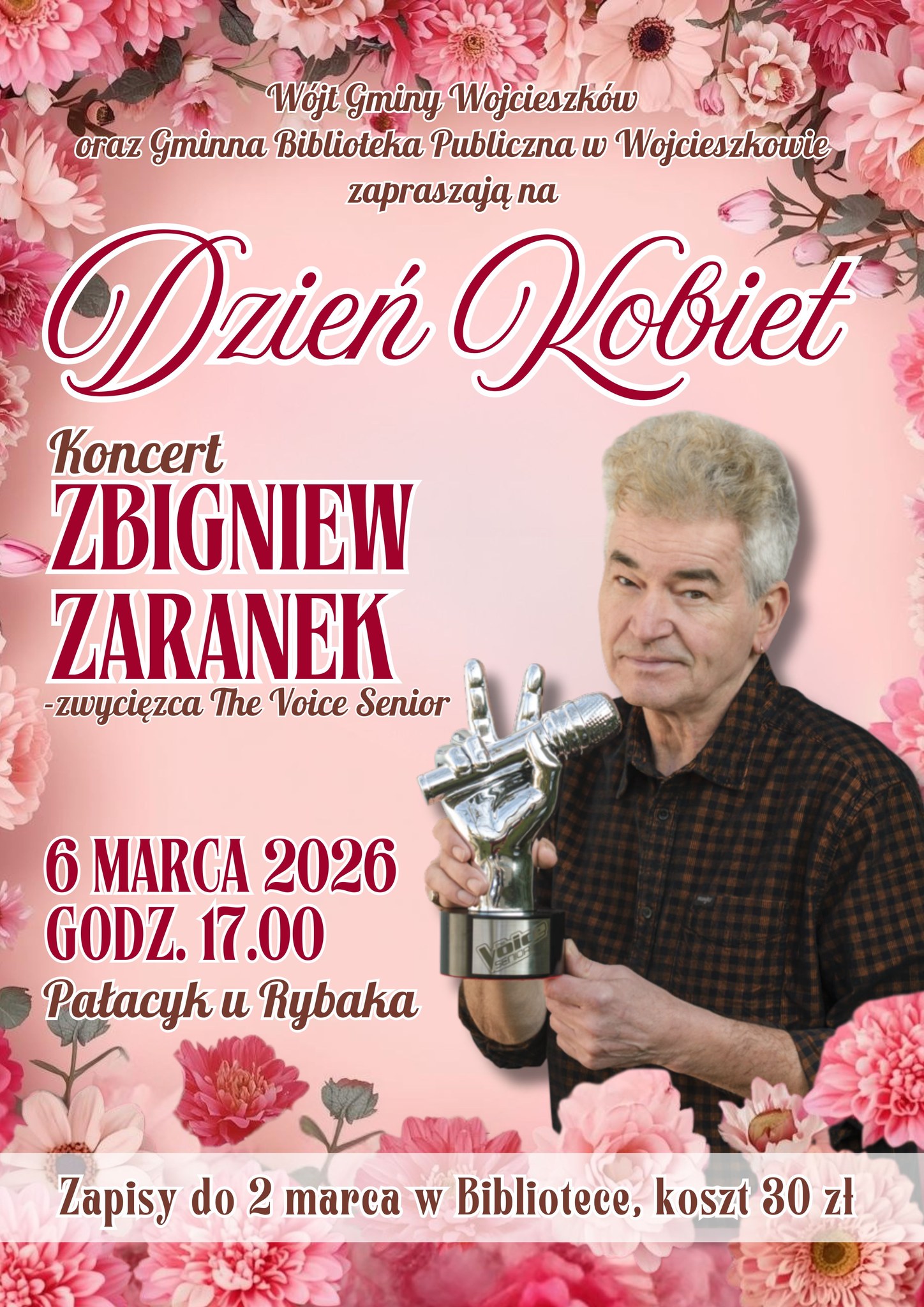 Plakat Dzień Kobiet w Wojcieszkowie