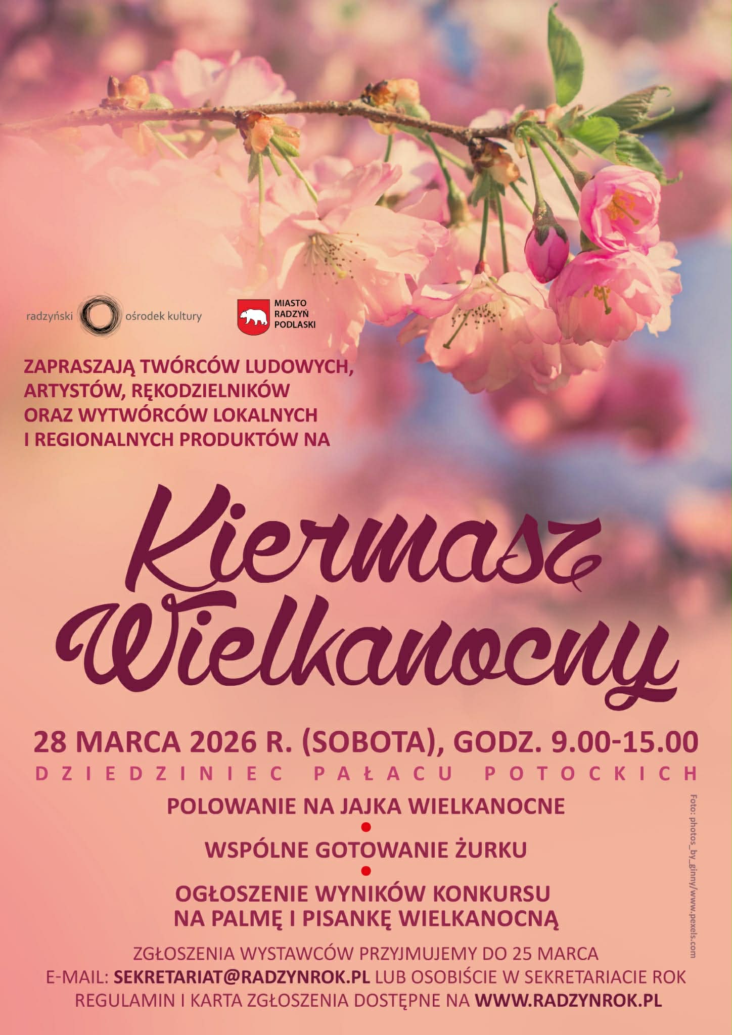 Plakat Kiermasz Wielkanocny w Radzyniu Podlaskim