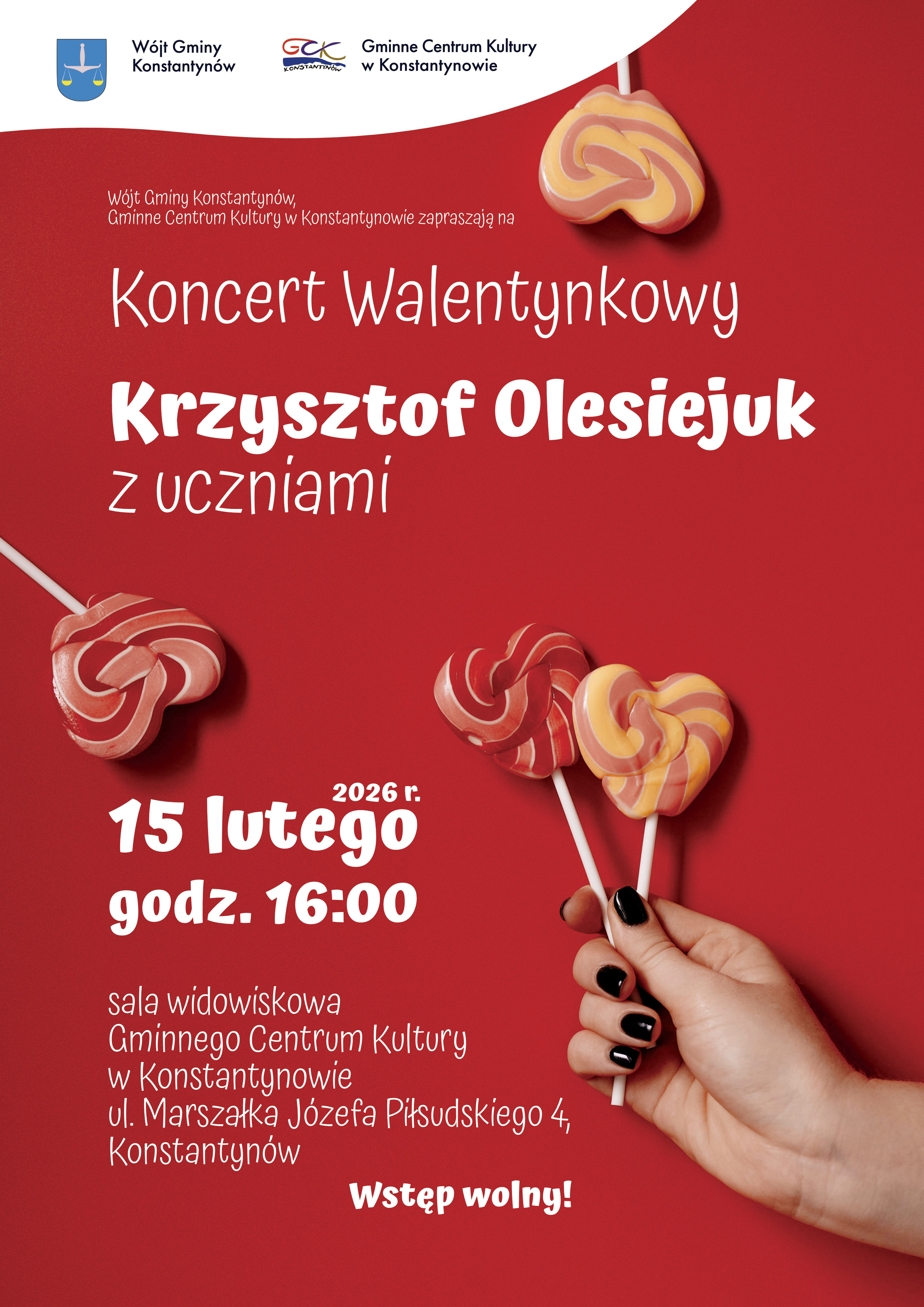 Plakat Koncert Walentynkowy w Konstantynowie