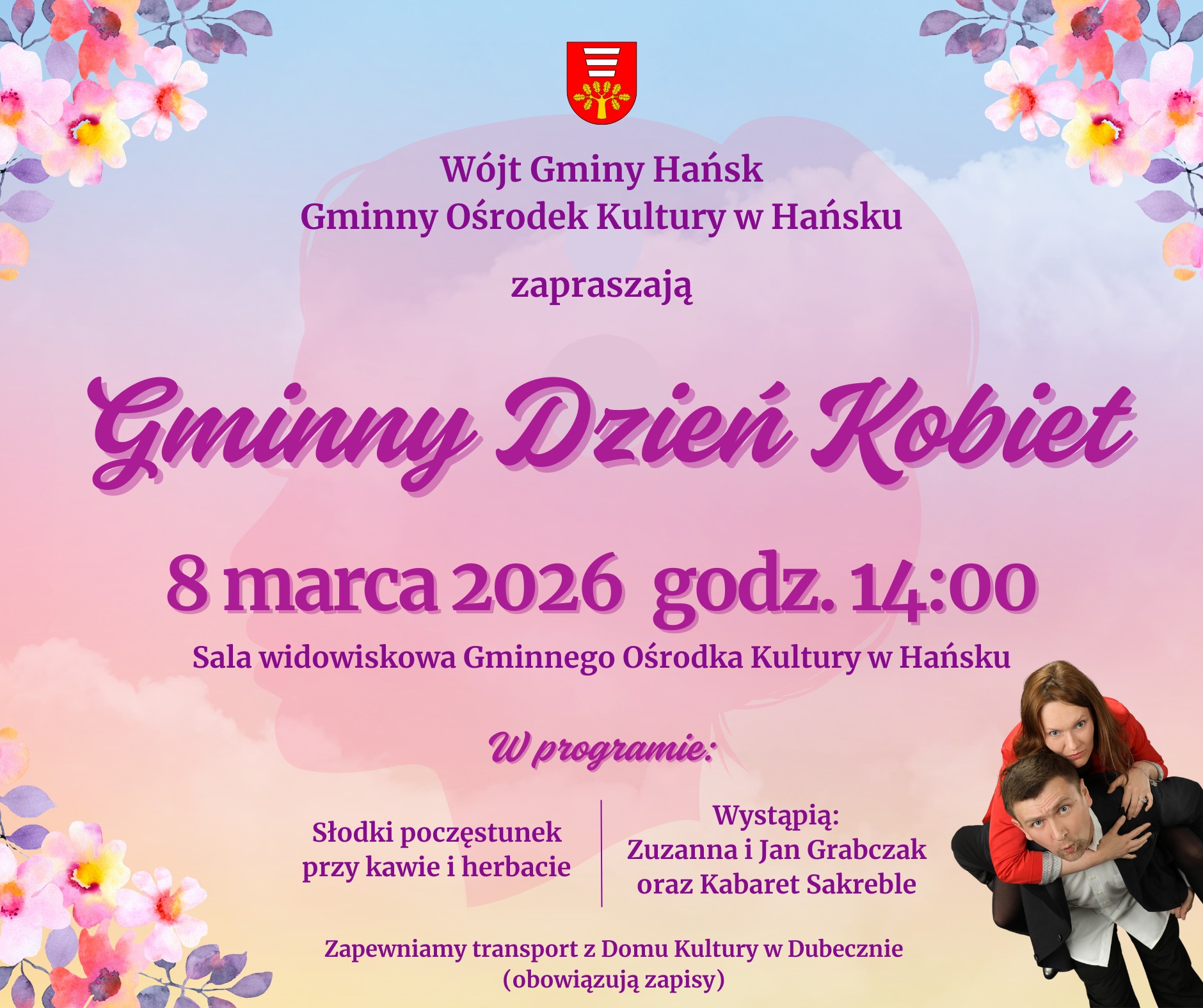 Plakat Gminny Dzień Kobiet w Hańsku