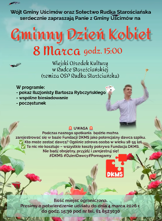 Plakat Gminny Dzień Kobiet w Uścimowie